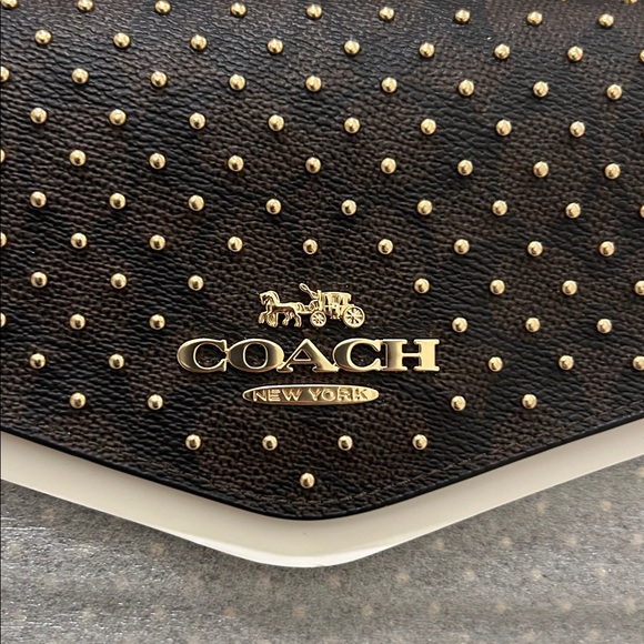 Coach (NWT) Klare Envelope Crossbody Bag In Signature Canvas With Rivets - Picture 7 of 17